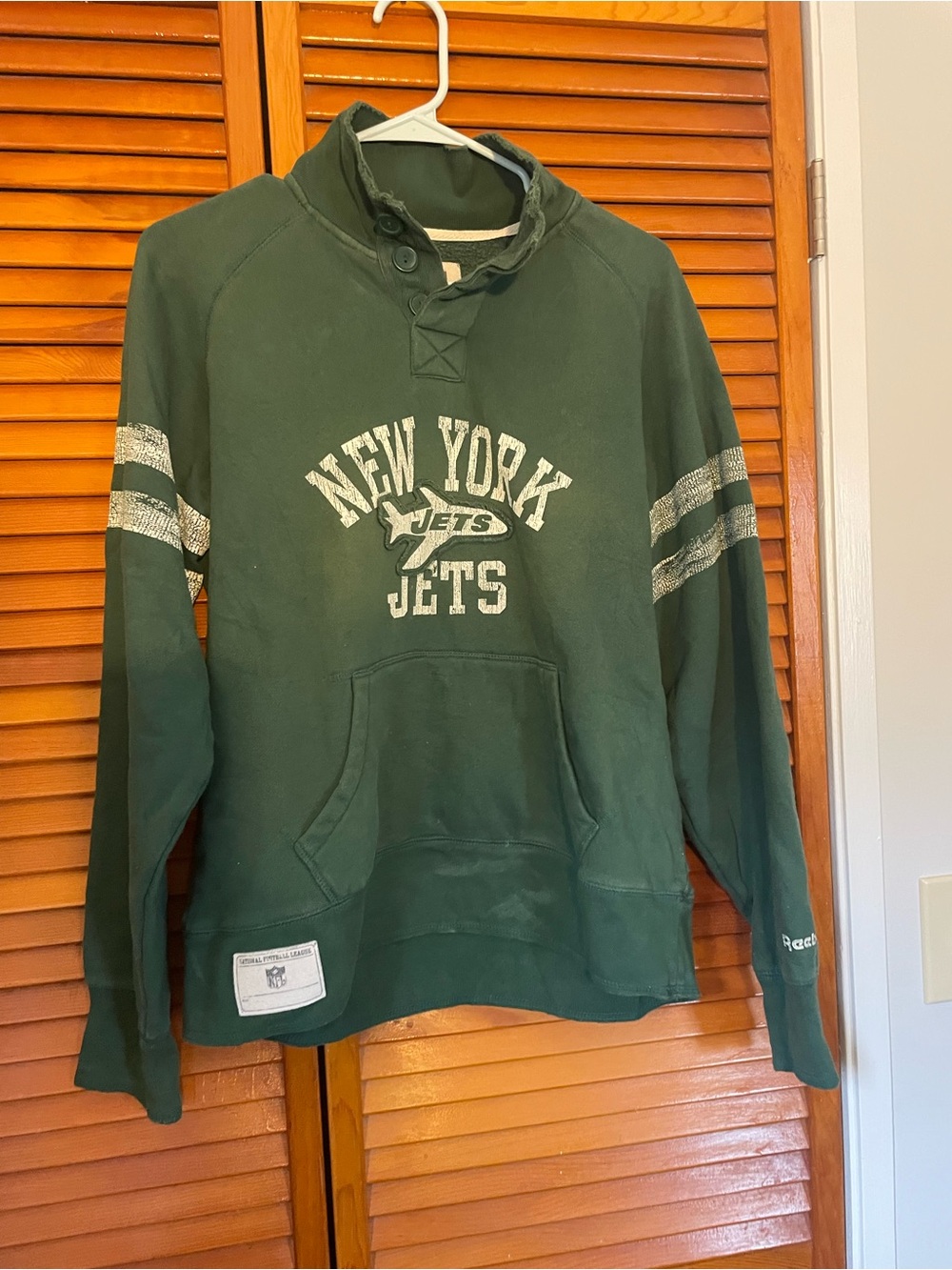 NFL New York Jets Green Crewneck Pullover from Reebok NFL Vintage Collection